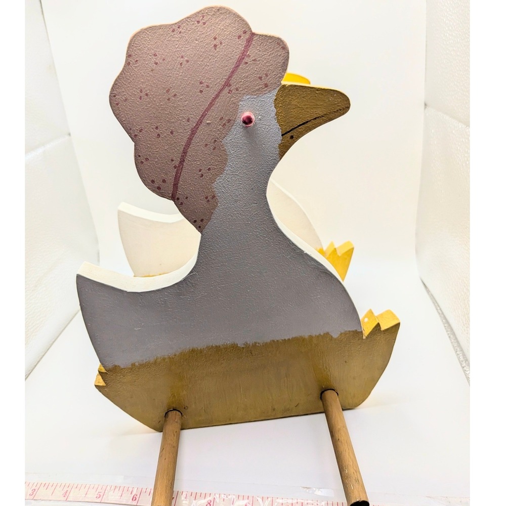 Vintage Wooden Goose Cookbook Countertop Display Rack Adjustable Shelf Cottage - Picture 9 of 10